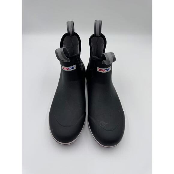 XTRATUF Men's Waterproof 6" Ankle Black Deck Boots Size 12 - Picture 1 of 6